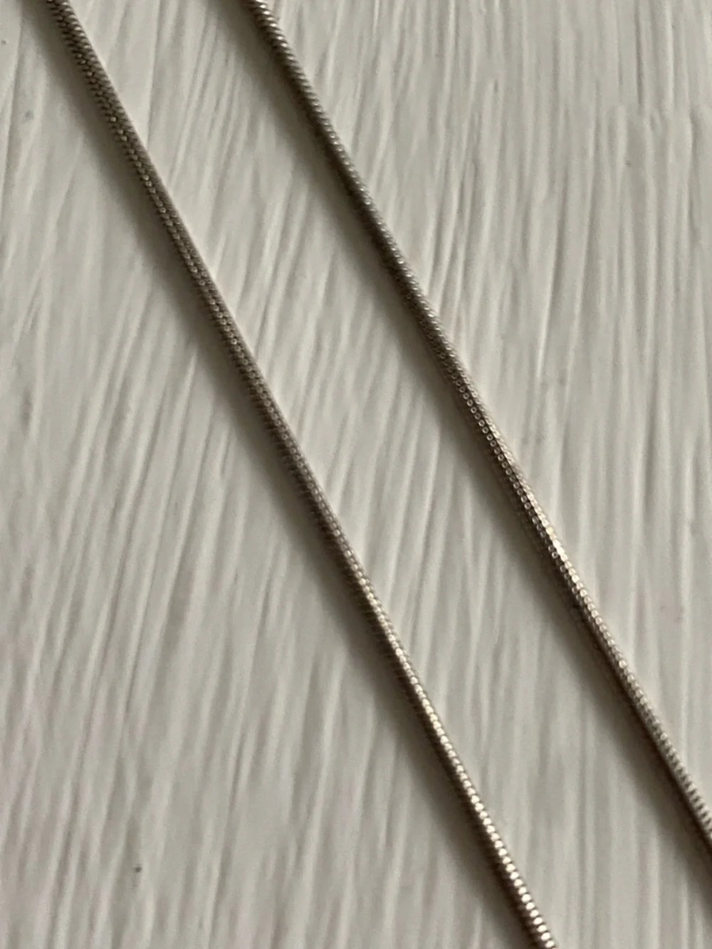 Slinky Silver Snake Chain Necklace Tarnish Resistant Liquid Silver Minimalist